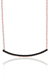 Heliophilia Silver Collar de Plata de Ley 925 en Oro Rosa y Negro